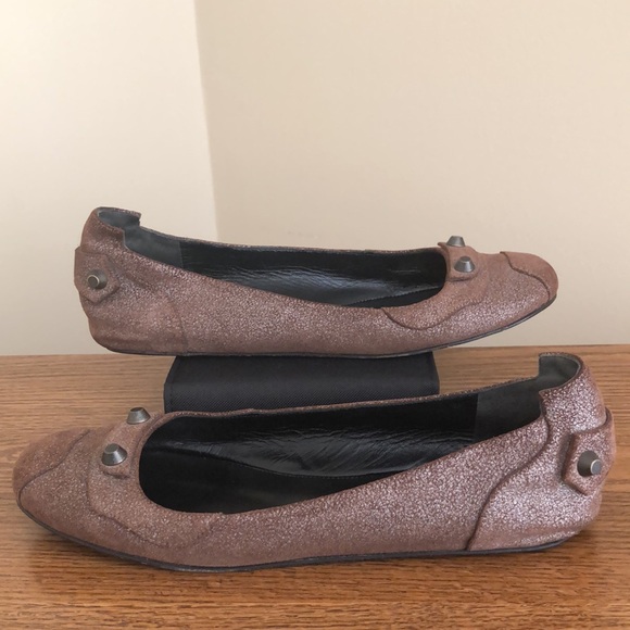 Balenciaga Brown and Metallic Flats EU 38 1/2 - Picture 4 of 16